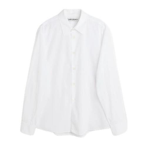 Our Legacy Vit Liquid Poplin Beyond Skjorta White, Herr