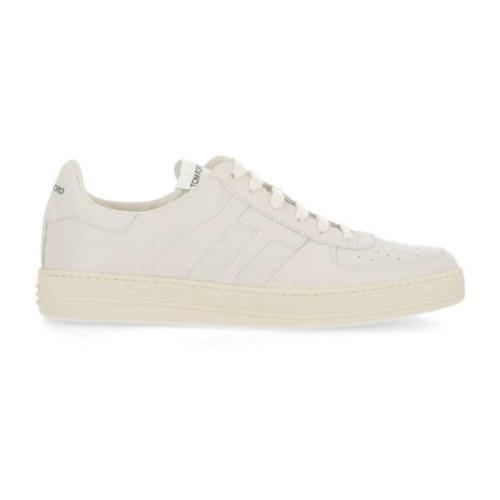 Tom Ford Läder Logotyp Sneakers Män Italien White, Herr