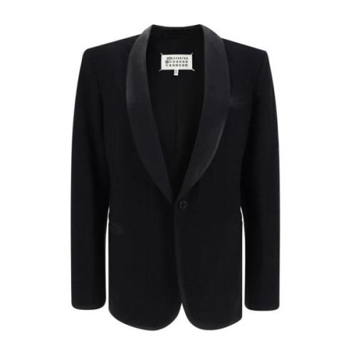 Maison Margiela Svart Ull Blazer Elegant Stilfulla Kvinnor Black, Dam