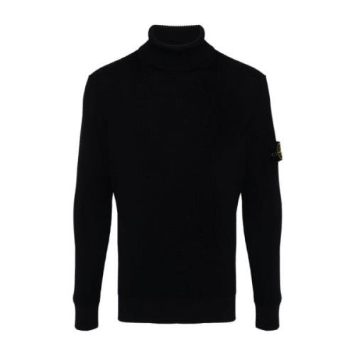 Stone Island Blå Tröja Kollektion Black, Herr