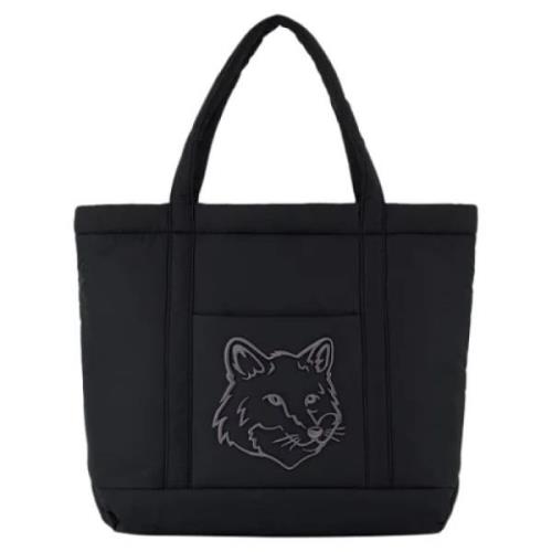 Maison Kitsuné Nylon totevskor Black, Dam