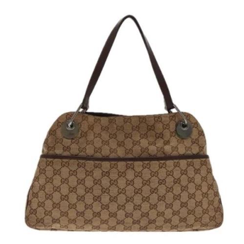 Gucci Vintage Pre-owned Canvas handvskor Beige, Dam