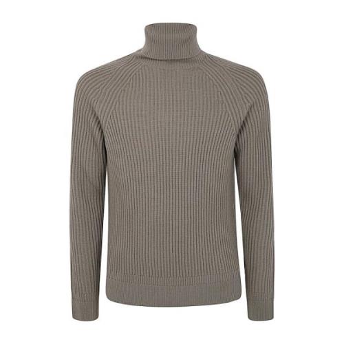 Zanone Ljusgrön Slim Fit Turtle Neck Gray, Herr