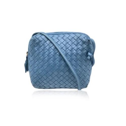 Bottega Veneta Vintage Pre-owned Laeder axelremsvskor Blue, Dam