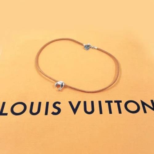 Louis Vuitton Vintage Pre-owned Metall halsband Gray, Dam