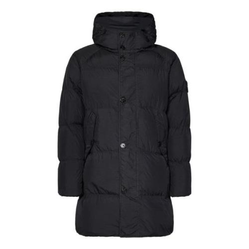 Stone Island Svart Parka Aw24 Black, Herr