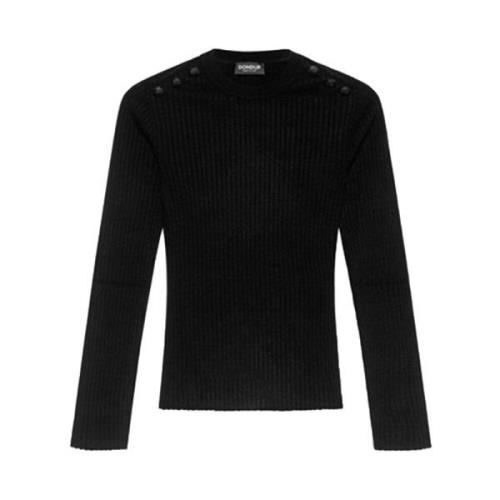 Dondup Stiliga Sweaters för en Chic Look Black, Dam