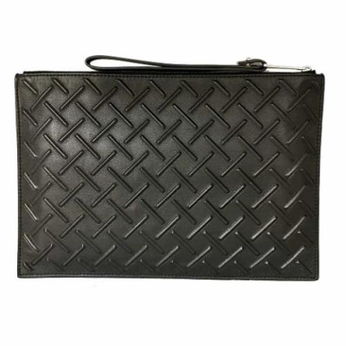 Bottega Veneta Vintage Pre-owned Laeder kuvertvskor Black, Dam