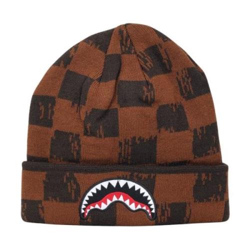 Sprayground Brun ullrutig mössa Brown, Unisex