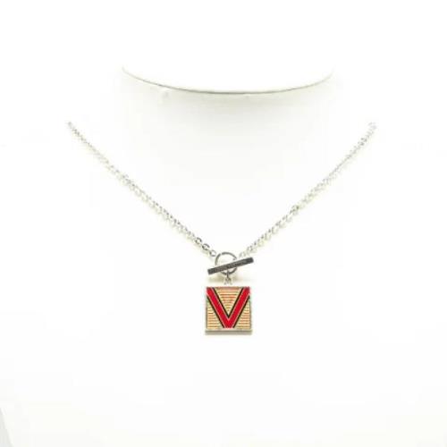 Louis Vuitton Vintage Pre-owned Metall halsband Gray, Dam