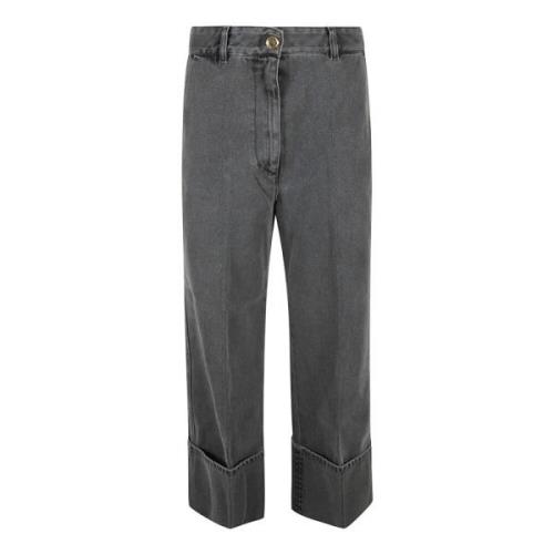 Patou Grå Denim Ikoniska Byxor Gray, Dam