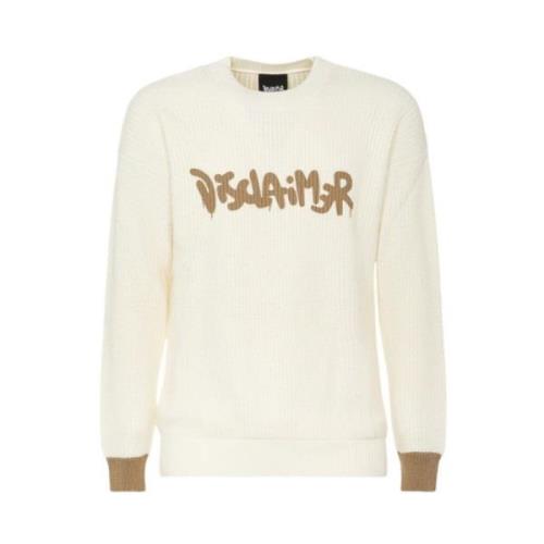 Disclaimer Herr Crewneck Sweatshirt, Bomull White, Herr