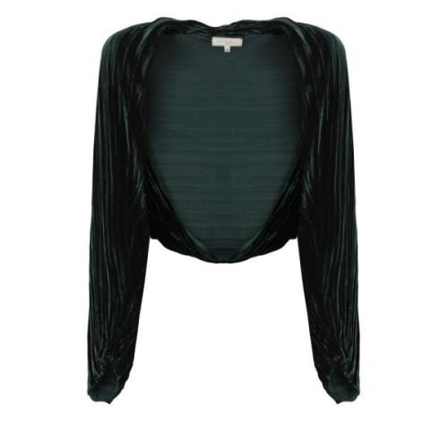 Antonelli Firenze Grön Velvet Shawl Sweaters Green, Dam