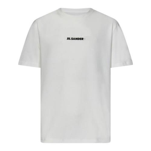 Jil Sander Vit Avslappnad T-shirt med Logotyp White, Herr