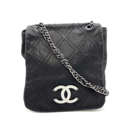 Chanel Vintage Pre-owned Laeder crossbodyvskor Black, Dam