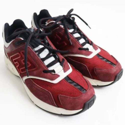 Fendi Vintage Pre-owned Laeder sneakers Red, Herr