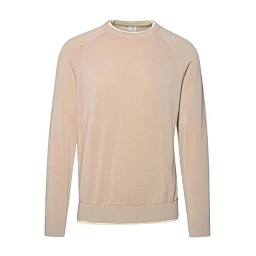 Eleventy Stilren Stickad Topp Beige, Herr