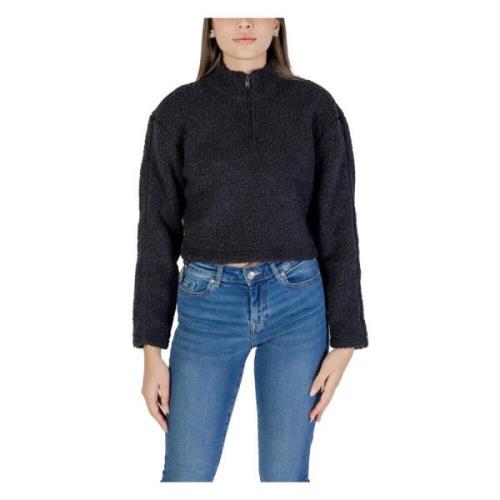 Calvin Klein Sherpa Half-Zip Damtröja Black, Dam