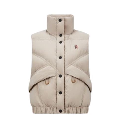 Moncler Vadderad Väst Jackor Beige Beige, Dam