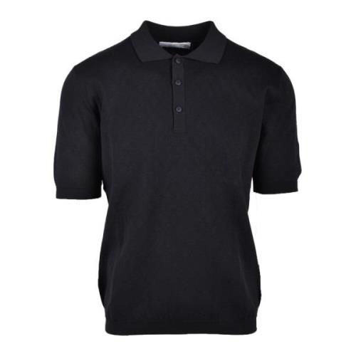 Ballantyne Bomull Polo Tröja Black, Herr