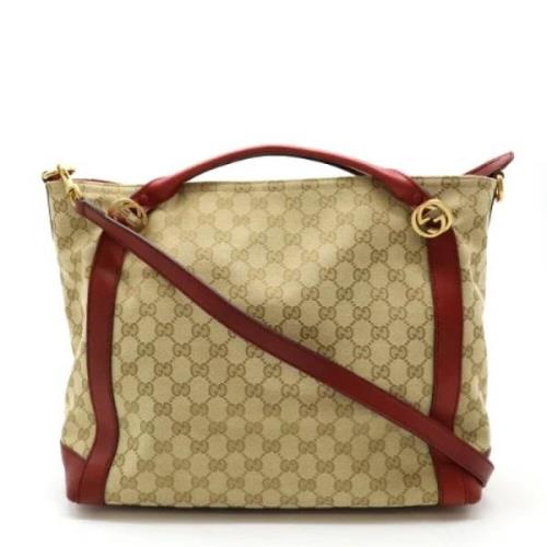 Gucci Vintage Pre-owned Canvas gucci-vskor Beige, Dam