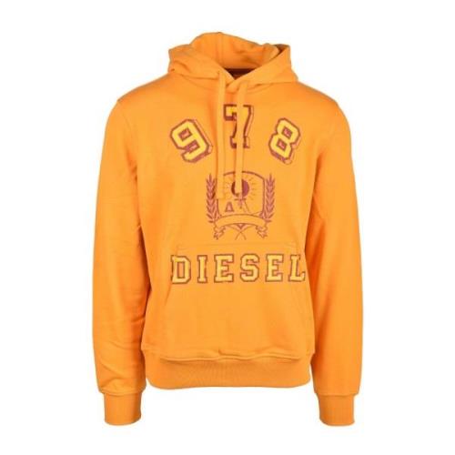 Diesel Orange Sweatshirt för Män Orange, Herr