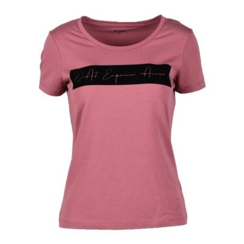 Emporio Armani EA7 Bomull Modal Elastan T-shirt Pink, Dam