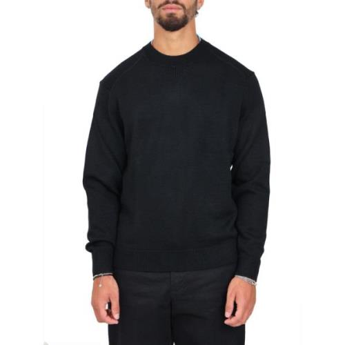 Emporio Armani Svart Basic Crewneck Sweater Black, Herr