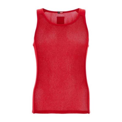 Diesel Röd Mesh String-And-Lace Tanktop Red, Herr