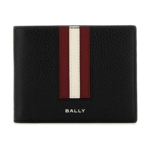 Bally Klassisk Svart Läder Plånbok Black, Herr