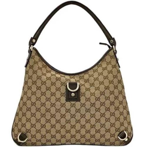 Gucci Vintage Pre-owned Canvas gucci-vskor Beige, Dam