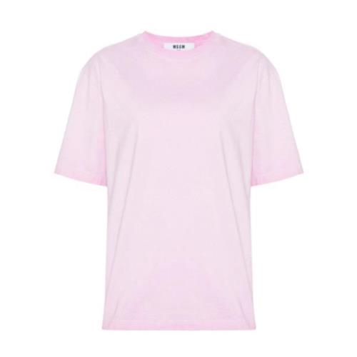 Msgm Rosa T-shirt med unik design Pink, Dam