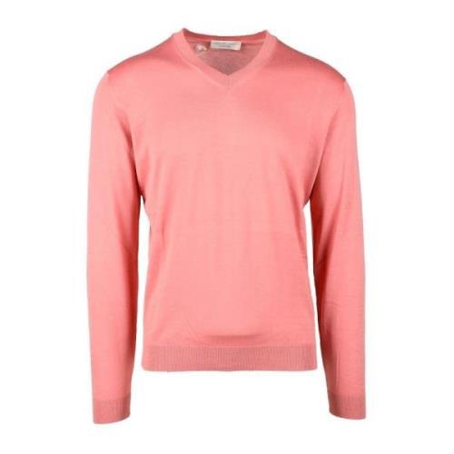 Filippo De Laurentiis V-neck Knitwear Pink, Herr