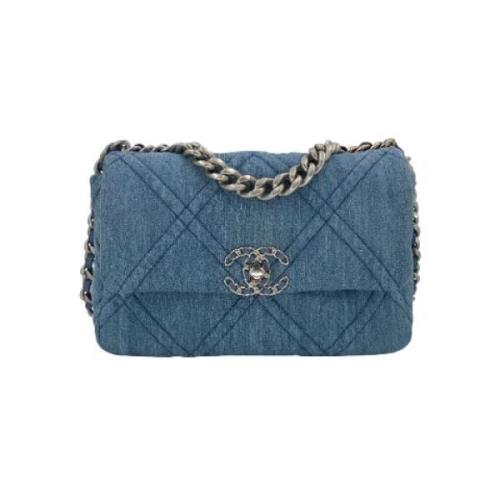 Chanel Vintage Pre-owned Denim crossbodyvskor Blue, Dam