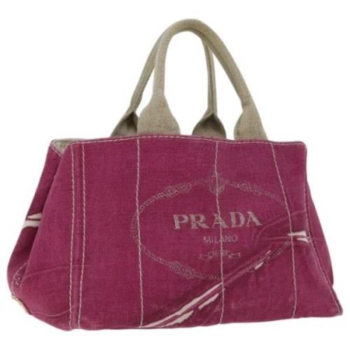 Prada Vintage Pre-owned Canvas handvskor Pink, Dam