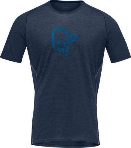 Norrøna Men's Fjørå Wool T-Shirt Indigo Night/Mykonos Blue