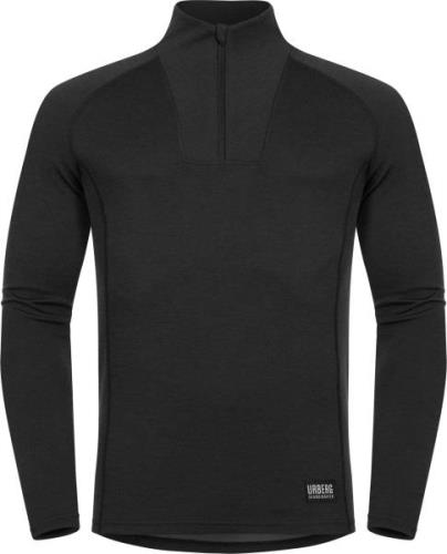 Urberg Men's Merino-Bamboo Base Layer Zip Top Black Beauty