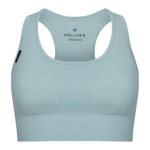 Hellner Women's Merino Wool Seamless Bra Blue Haze