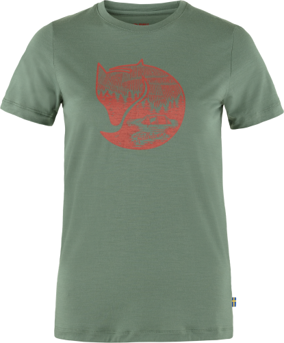 Fjällräven Women's Abisko Wool Fox Short Sleeve Patina Green/Terracott...