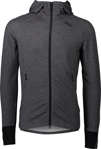 POC Men's Merino Zip Hood Sylvanite Grey Melange