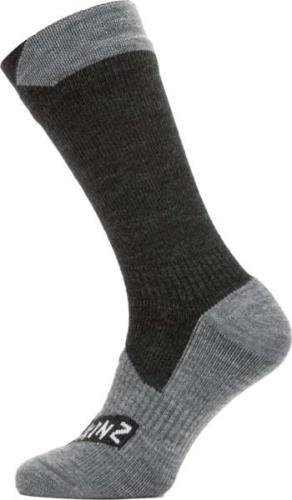 Sealskinz Raynham Waterproof All Weather Mid Length Sock Black/Dark Gr...