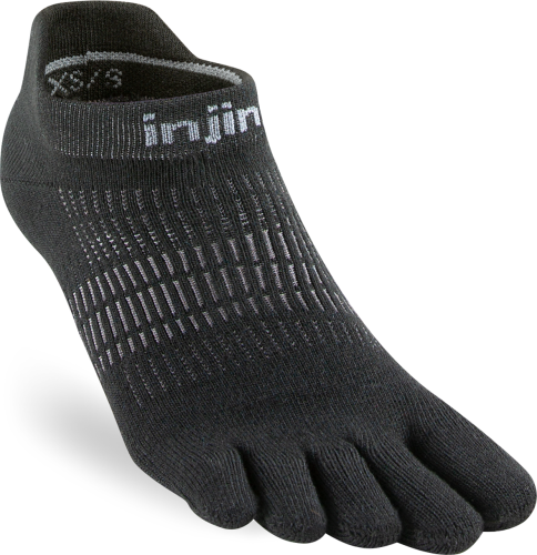 Injinji Women's Run Lightweight No-Show Black