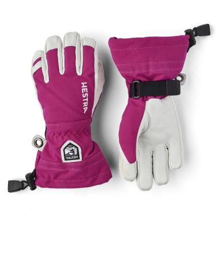 Hestra Juniors' Army Leather Heli Ski Fuchsia