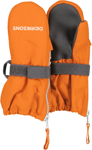 Didriksons Kids' Biggles Zip Mittens 7 Orange Jam