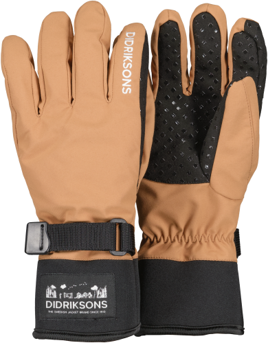 Didriksons Kids' Lovas Five Finger Gloves 2 Almond Brown