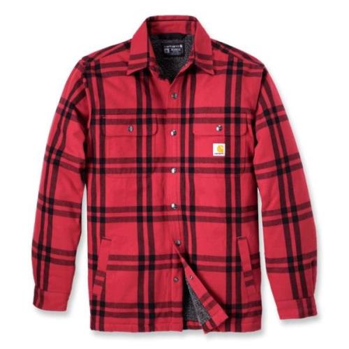 Carhartt Men's Roane Hooded Shirt Jacket Crabapple