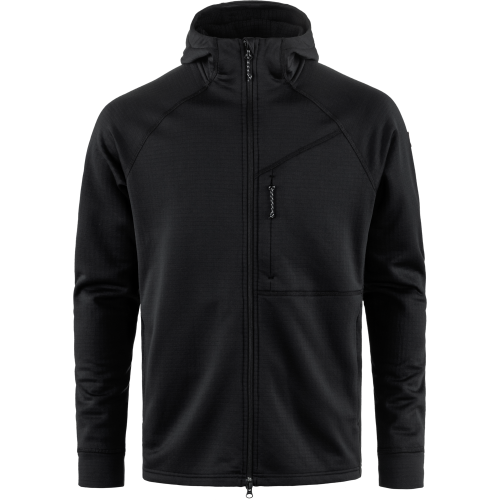 Fjällräven Men's Abisko Grid Fleece Hoodie Black