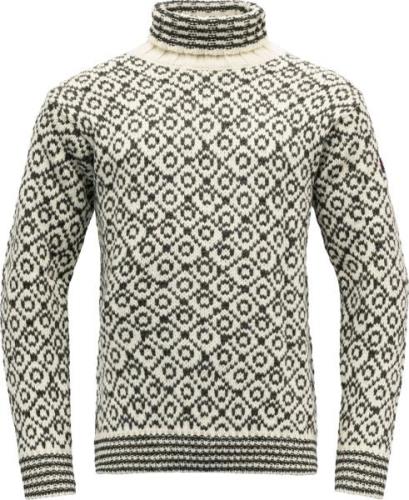 Devold Unisex Svalbard Sweater High Neck Offwhite/Anthracite