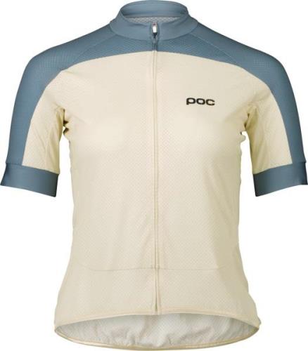 POC Women's Essential Road Logo Jersey Okenite Off-White/Calcite Blue