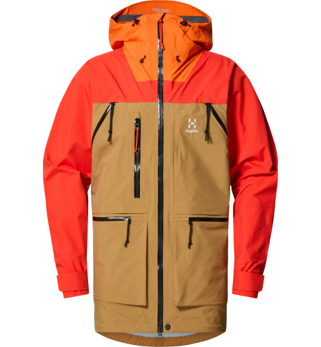 Haglöfs Men's Vassi Gore-Tex Pro Jacket Cinnamon Brown/Habanero